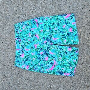 NWT Lilly Pulitzer Luxletic Reid Blue Horizon Par Fection Golf Shorts